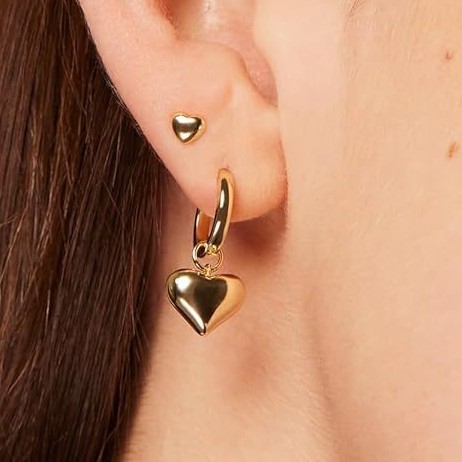 Celebrity Style New Simple Elegant Heart Earrings for Women New Dignified Simple Heart Earrings Accessories