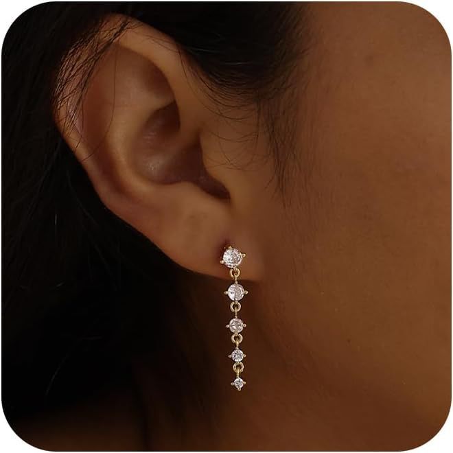 Silver Earrings for Women, Exquisite Earrings, Silver-Plated Drop Earrings, Fashionable Hypoallergenic Zircon Stud Earrings, Wedding Pearl Stud Earrings