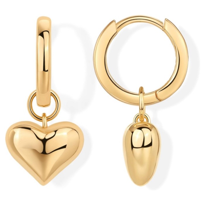 Celebrity Style New Simple Elegant Heart Earrings for Women New Dignified Simple Heart Earrings Accessories