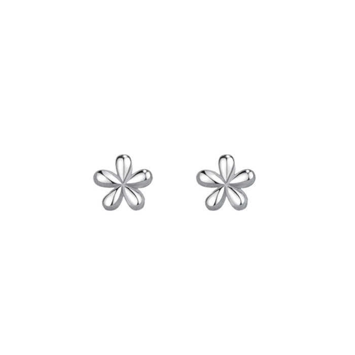 S999 Pure Silver Mini Flower Stud Earrings for Women Simple Trendy Small Chrysanthemum Earrings Sleep Without Removin...