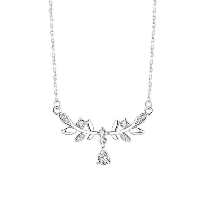 Hot-Selling Laurel Goddess S999 Sterling Silver Wheat Spike High-End Light Luxury Niche Necklace for Women Ins Fashion Versatile Collarbone Chain