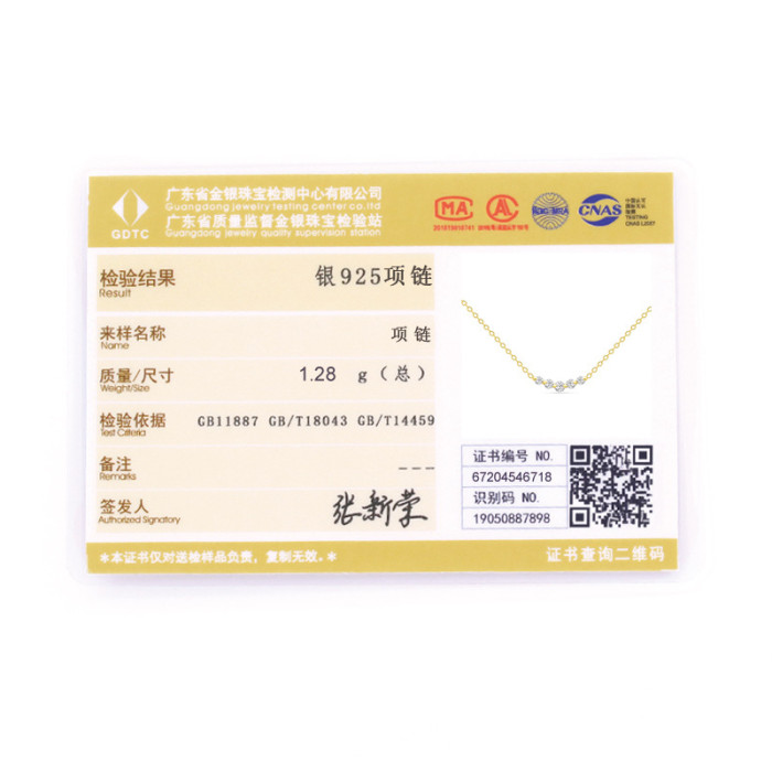 S925 Sterling Silver Japanese and Korean Style Elegant Light Luxury Round Diamond Collarbone Necklace European and American Hot-Selling Personality INS Necklace Accessories