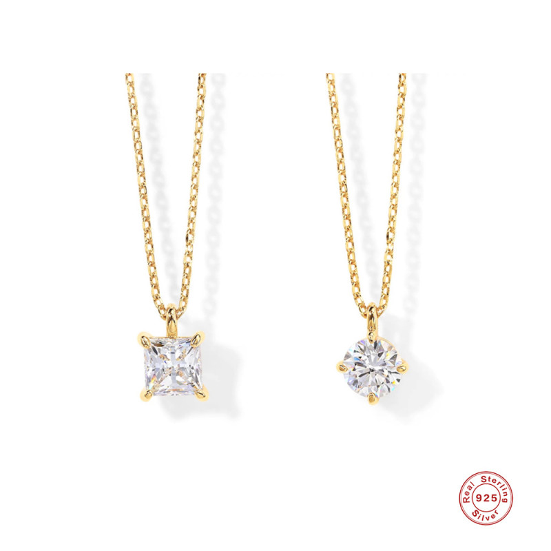 S925 Sterling Silver Single Luxury Zircon Inlaid Diamond Women's Collarbone Necklace European and American Fashion Simple Ins Style Collarbone Chain