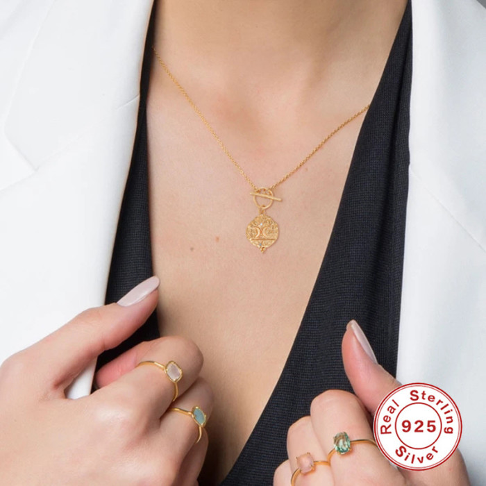 S925 Sterling Silver INS Mini Geometric Star Heart Collarbone Necklace Hot-Selling Sweater Chain Collarbone Chain