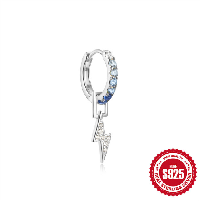 925 Sterling Silver Inlaid Diamond Animal Goldfish Pendant Hoop Earrings European and American Hot Selling Heart Lightning Elegant INS Earrings for Women
