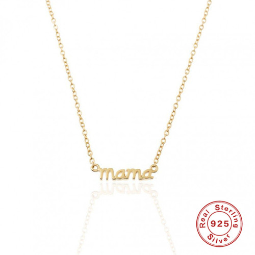 S925 Sterling Silver INS Style Mama Mother's Day Gift Necklace for Women Korean and Japanese Style Elegant Versatile Collarbone Necklace