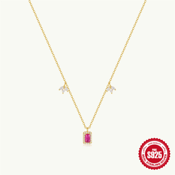 S925 Sterling Silver Inlaid Diamond Horse Eye Layered Versatile Collarbone Necklace European and American Hot-Selling Elegant Zircon Necklace Accessory