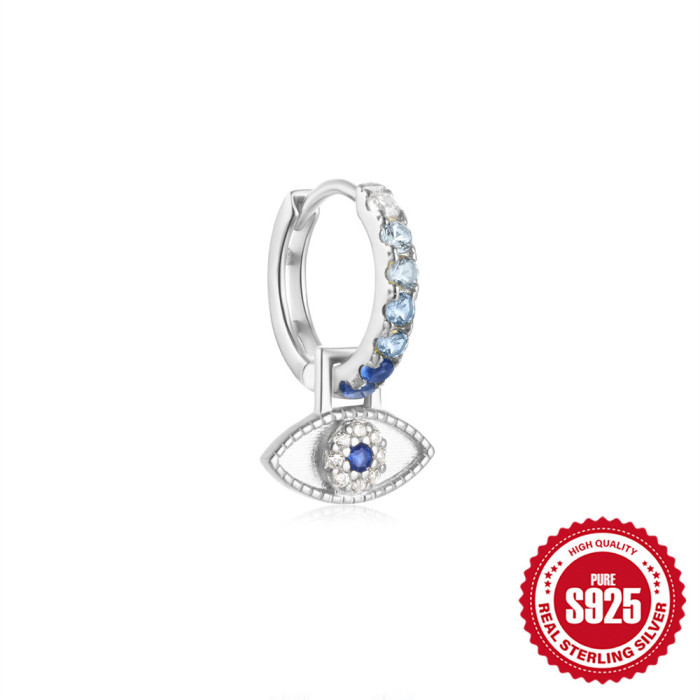925 Sterling Silver Inlaid Diamond Animal Goldfish Pendant Hoop Earrings European and American Hot Selling Heart Lightning Elegant INS Earrings for Women