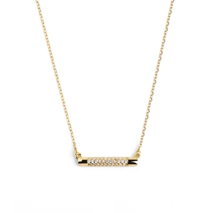 S925 Sterling Silver Light Luxury Ins Style One-word Bar-shaped Collarbone Necklace Hot-selling Creative Versatile Sw...
