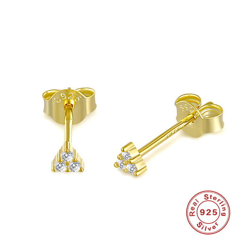 New S925 Sterling Silver Earrings Fashionable Elegant Fresh Personality Micro Pave Zircon Earrings Jewelry