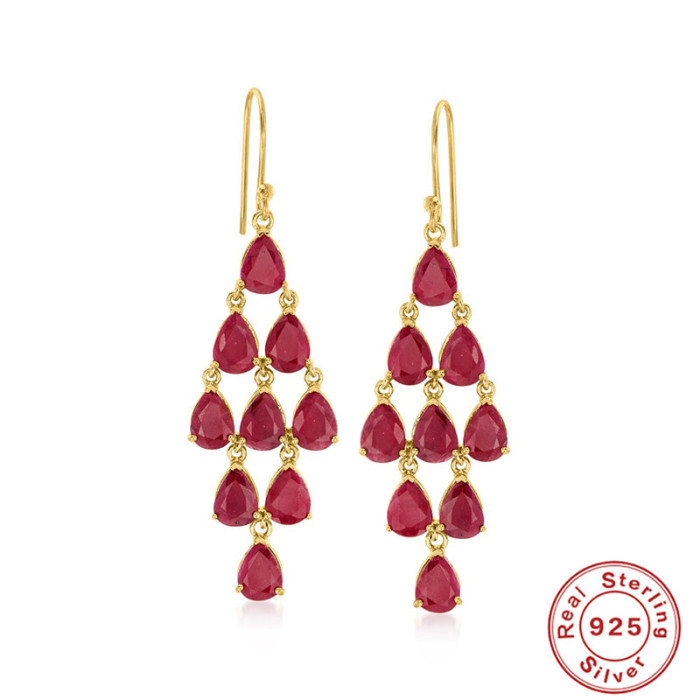 S925 Sterling Silver Tassel Diamond Earrings INS Style Creative Pendant Earrings European and American Luxury Temperament Best-Selling Accessories for Women