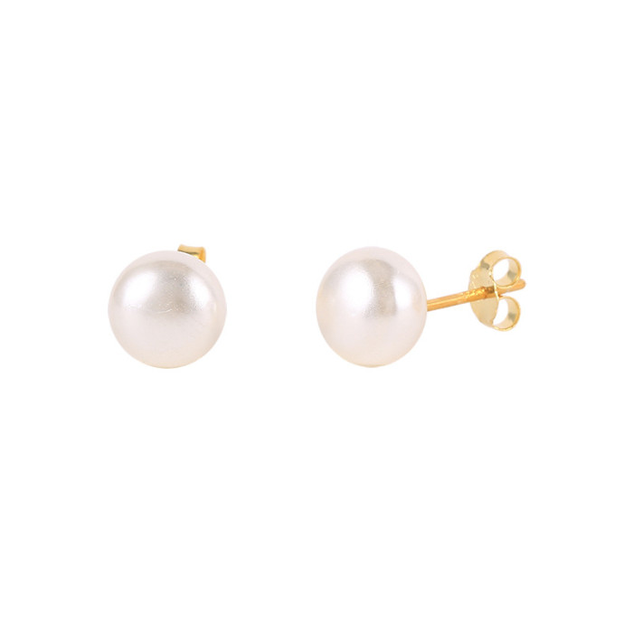 S925 Sterling Silver Baroque Pearl Stud Earrings for Women Vintage Earrings Fashion Trendy Personality Earrings Hot S...