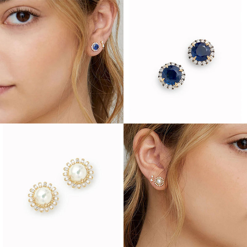 Pre-sale New S925 Sterling Silver Exquisite Diamond-studded Design Sense Pearl Stud Earrings European and American French Style Elegant Earrings