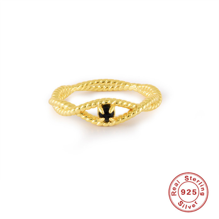 S925 Sterling Silver INS Geometric Pattern Night Sky Pearl Double Rope Inlaid Diamond Ring Creative Personality Index...