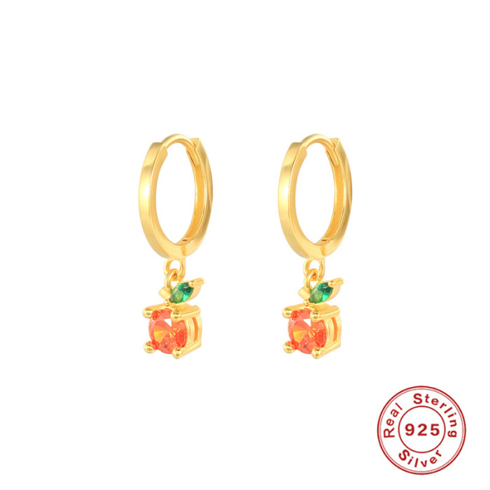 S925 Sterling Silver INS Mini Tropical Fruit Earrings Best-Selling Fashion Simple Creative Earrings Jewelry