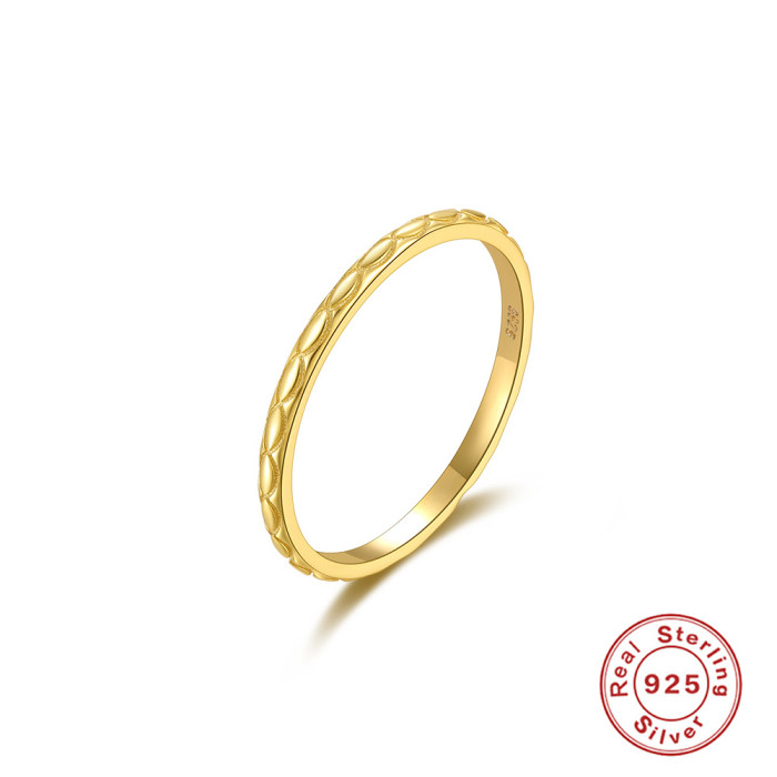 New S925 Sterling Silver Creative Personality Snake Skin Pattern Versatile Ring Hot Selling INS Minimalist Ring