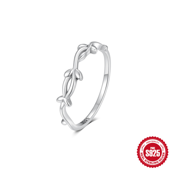 New S925 Sterling Silver Row Diamond Opal Flower Turquoise Ring Fashionable Unique Retro Niche Design Index Finger Tail Ring