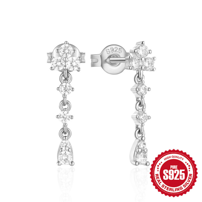 New 925 Sterling Silver High-End Earrings Accessories for Women, Exquisite Ins Style Versatile Niche Earrings, Elegant New Ear Jewelry