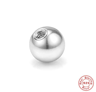 S925 Sterling Silver Bead Ear Plugs Body Piercing Threaded Ear Plugs Ear Stud Accessories European and American Hot Selling Ear Accessories Ear Plugs Accessories