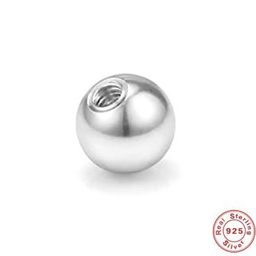 S925 Sterling Silver Bead Ear Plugs Body Piercing Threaded Ear Plugs Ear Stud Accessories European and American Hot Selling Ear Accessories Ear Plugs Accessories