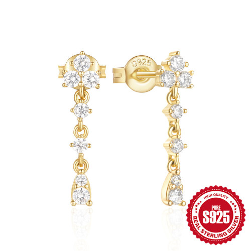 New 925 Sterling Silver High-End Earrings Accessories for Women, Exquisite Ins Style Versatile Niche Earrings, Elegant New Ear Jewelry