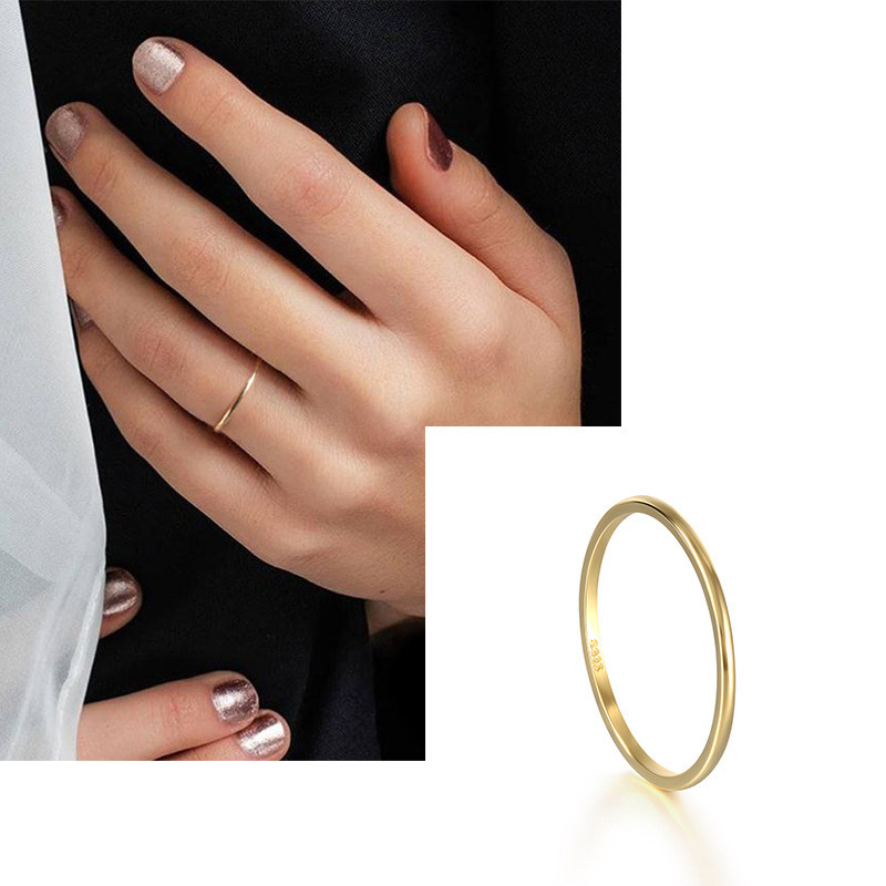 New S925 Sterling Silver Ring Simple Fashion Creative Style INS Style Smooth Surface Women's Silver Ring Factory Direct Sale Silver Jewelry