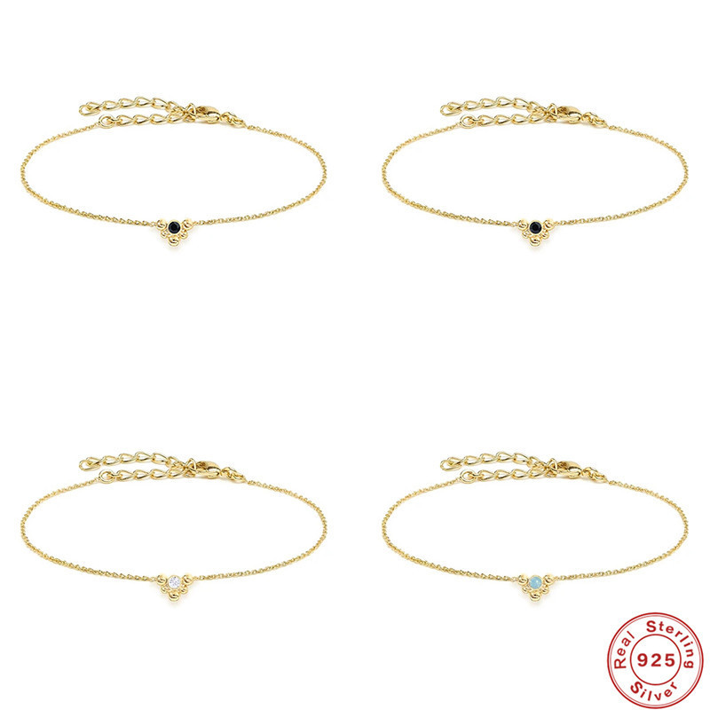 S925 Sterling Silver Fashion Exquisite Footprint Inlaid Diamond Bracelet Cross-Border Hot Sale Single Diamond Personality Trendy Ins Bracelet Jewelry
