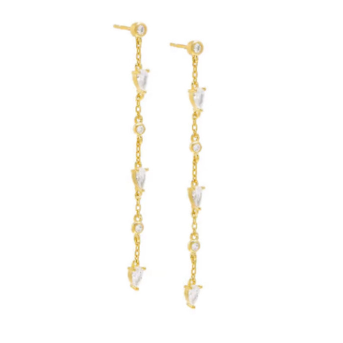 S925 Sterling Silver Chain Horse Eye Stud Earrings Fashion INS Niche Light Luxury Minimalist Versatile Fashion Earrings