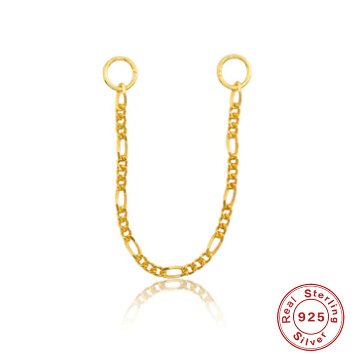 S925 Sterling Silver Pendant Cartilage Chain Piercing Matching Ear Thread Earrings Earring Accessories Hot Selling Ch...