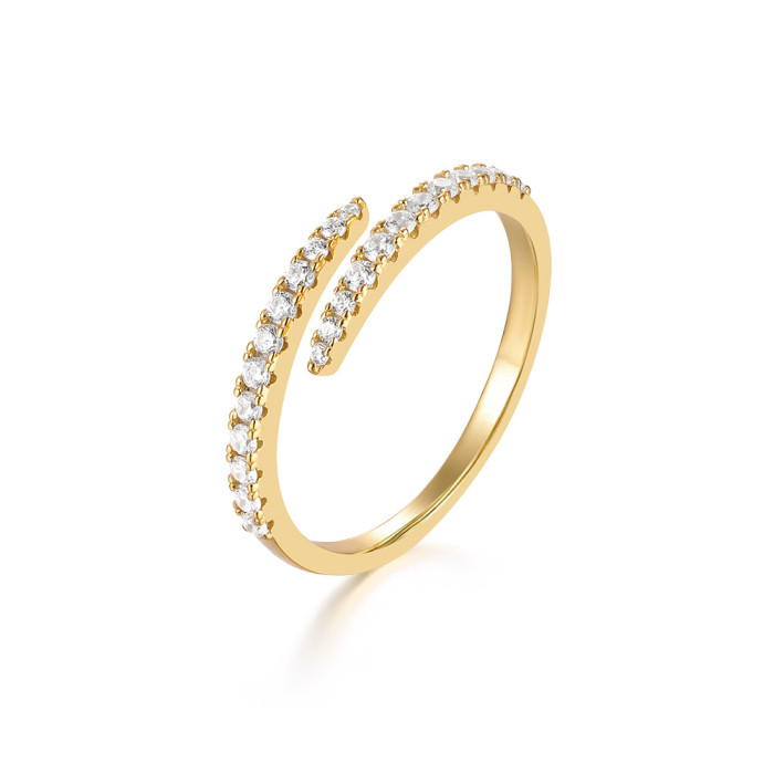 S925 Sterling Silver Classic Open Stone Engagement Ring Wedding Bands Hand Jewelry Hot Selling Index Finger Ring
