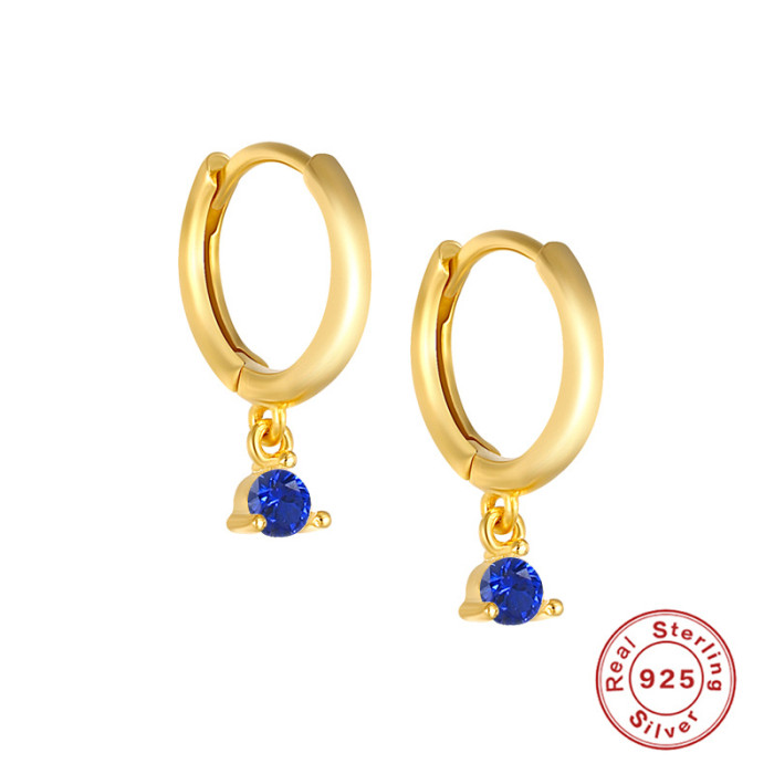 S925 Sterling Silver Eight Hearts Eight Arrows Zircon Earrings Hot Selling Creative Style INS Style Inlaid with Color...
