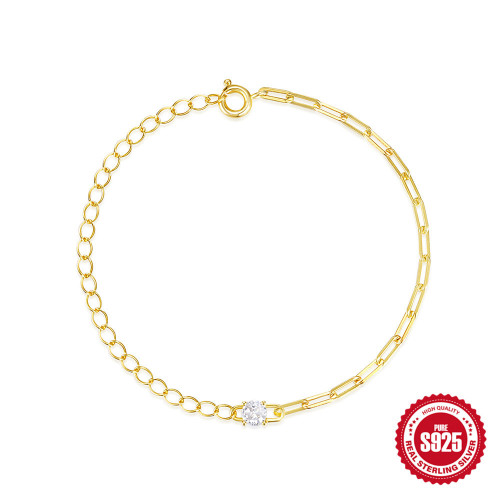 S925 Sterling Silver Zircon Splicing Bracelet High-end Design Bracelet Jewelry European and American Hot-selling Diamond-encrusted Light Luxury Hand Jewelry for Women