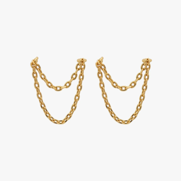 S925 Sterling Silver Hot-Selling Earrings Fashion Ins Style Stud Earrings Chain Tassel Ear Thread Female Chain