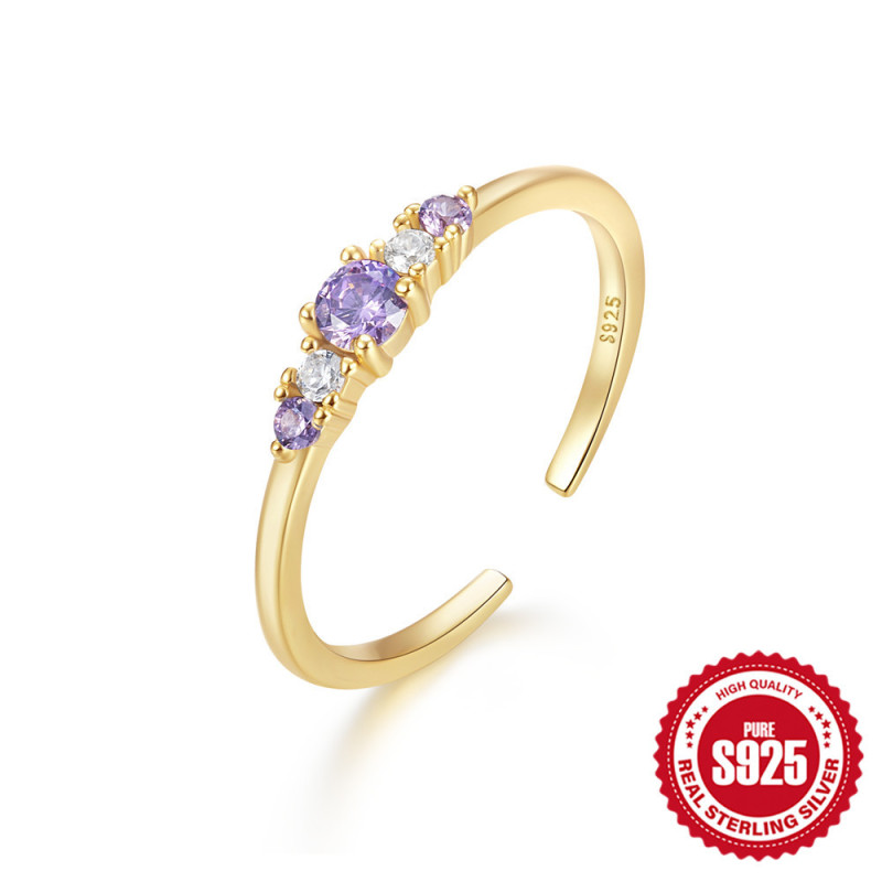 S925 Sterling Silver Ring for Women, European and American Hot-Selling Retro Ins Style, Daily Commuting Versatile Open Index Finger Ring, Hand Jewelry