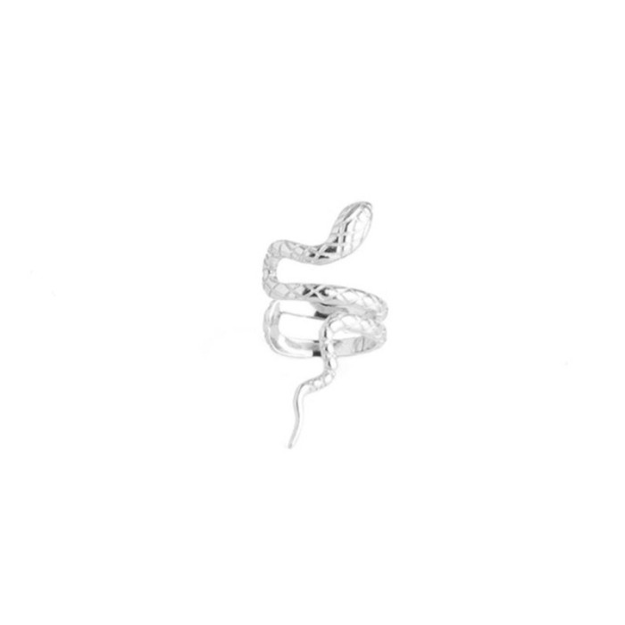 S925 Sterling Silver Single Cold Style Snake-Shaped Ear Clip Trendy INS Style Personality Creative Non-Pierced Women's Earrings