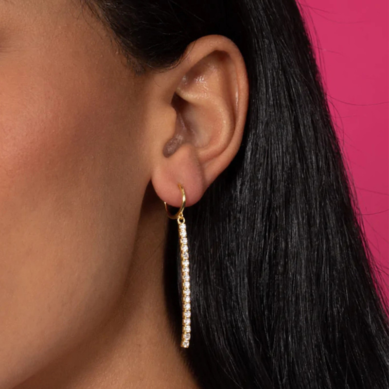 S925 Sterling Silver Single Row Mesh Diamond Chain Inlaid Diamond Hoop Earrings Ear Clips Earrings AliExpress Hot Sale Light Luxury Elegant Earrings for Women