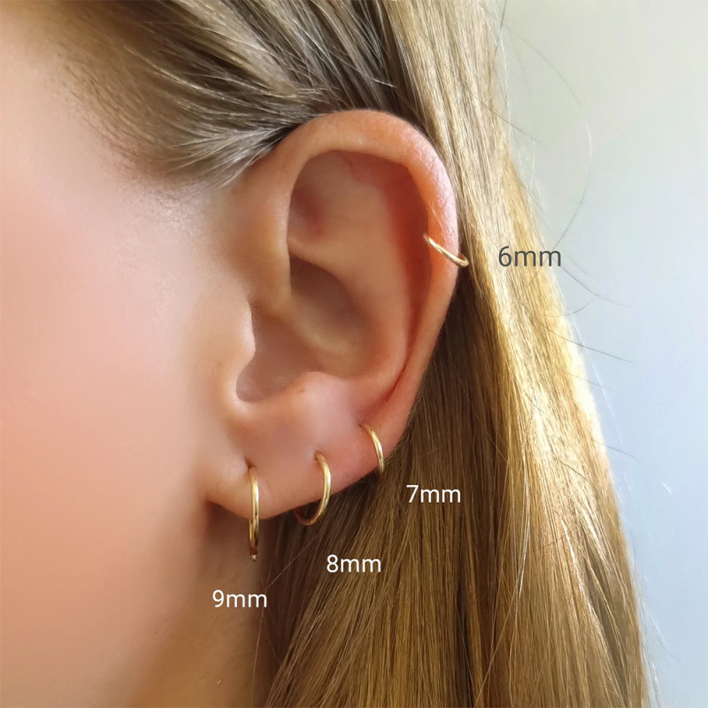S925 Sterling Silver INS Minimalist Ear Bone Stud Earrings European and American Style Personality Ear Bone Clip Ear Piercing Nose Ring Accessories for Women
