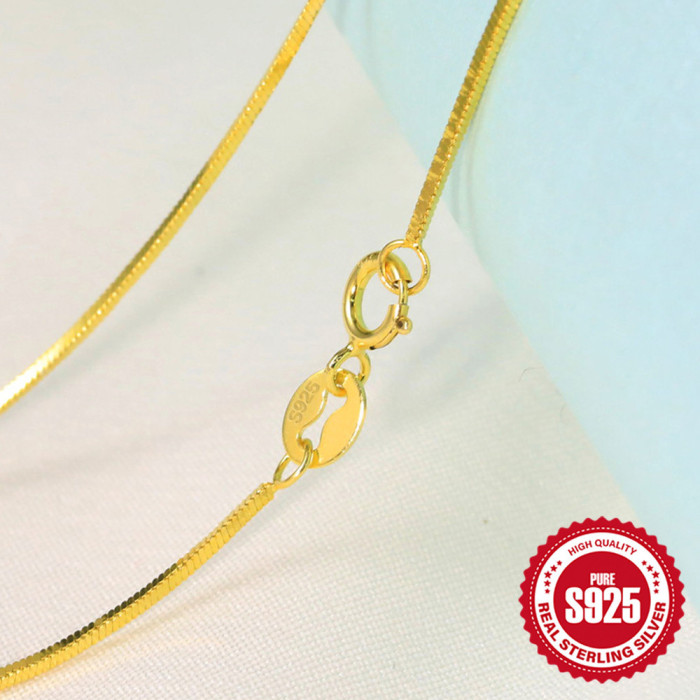 Authentic S925 Sterling Silver 40cm / 45cm Wave Snake Bead Chain Women's Chain Style Hot Selling DIY Necklace