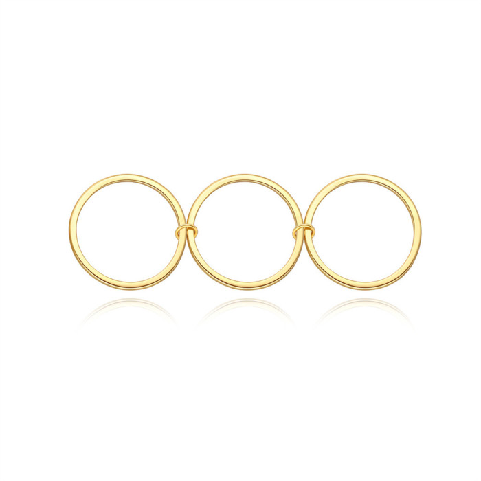 New S925 Sterling Silver Solid Smooth Stacking Ring Lock Ring Index Finger Ring Amazon Hot Sale Personalized Creative...
