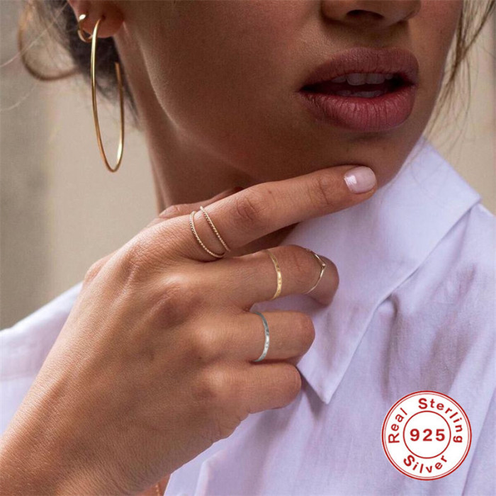 Japanese and Korean Design Ins925 Sterling Silver Exquisite Ring Creative Simple Internet Celebrity Trendy Small Sun Retro Ring