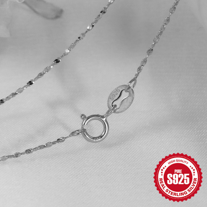 Authentic S925 Sterling Silver 40cm / 45cm Wave Snake Bead Chain Women's Chain Style Hot Selling DIY Necklace