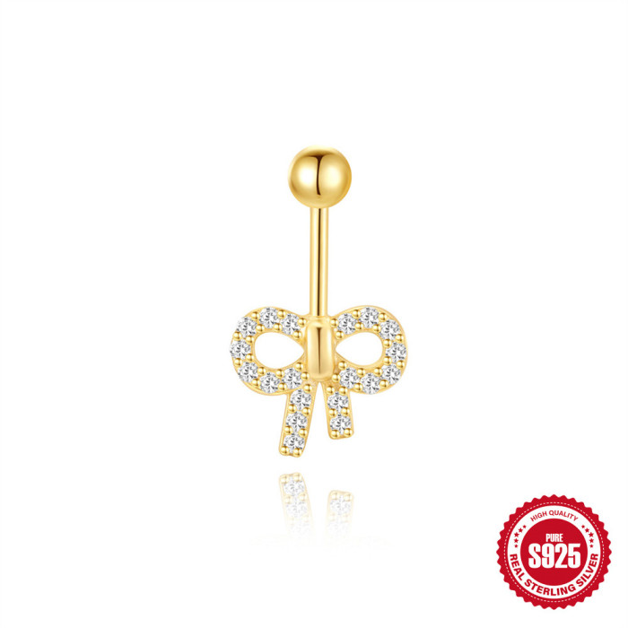 New S925 Sterling Silver Geometric Inlaid Diamond Moonstone Round Ball Vertical Thread Piercing Ear Bone Stud Cross-Border Hot-Selling Earrings