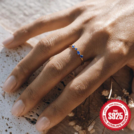 New S925 Sterling Silver Inlaid Diamond Thin Ring Korean Style Elegant High-end Fashion Internet Celebrity Hot-selling Ring