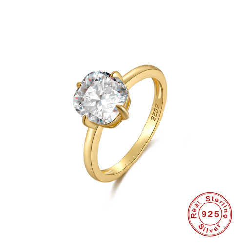 S925 Sterling Silver Luxurious Ultra Sparkling Zirconia Ring European and American French Style INS Elegant Fashion Ring