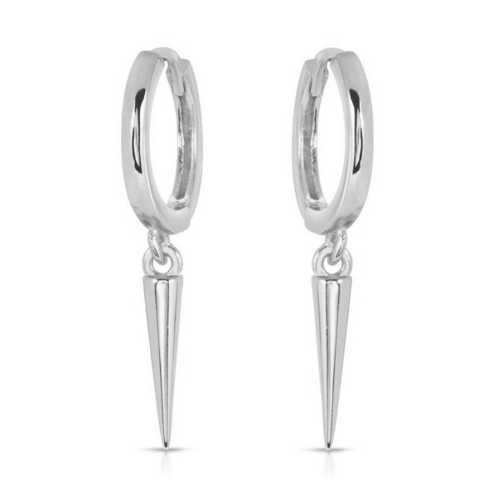 S925 Sterling Silver Stud Cone Earrings Ear Clips for Women European and American Fashion Simple Ins Style Hoop Earrings Ear Jewelry Ear Drops