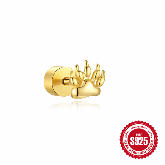 S925 Sterling Silver Geometric Inlaid Diamond Soft Bone Flat Head Cylinder Spiral Piercing Ear Bone Stud European and American Hot-Selling Earrings Ear Jewelry