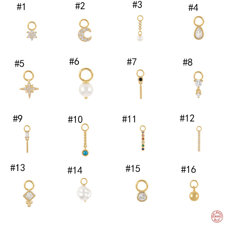 S925 Sterling Silver Earrings Charm Beads Pendant Earrings Earring Accessories Office Wear Earrings Pendant for Women