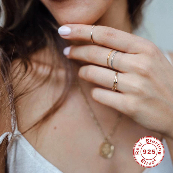 Japanese and Korean Design Ins925 Sterling Silver Exquisite Ring Creative Simple Internet Celebrity Trendy Small Sun Retro Ring