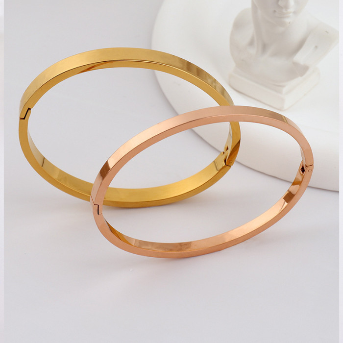 Titanium Steel Bracelet for Women, High-End Fully Stone-Set Stainless Steel Bangle, Niche Versatile Light Luxury Non-Fad...