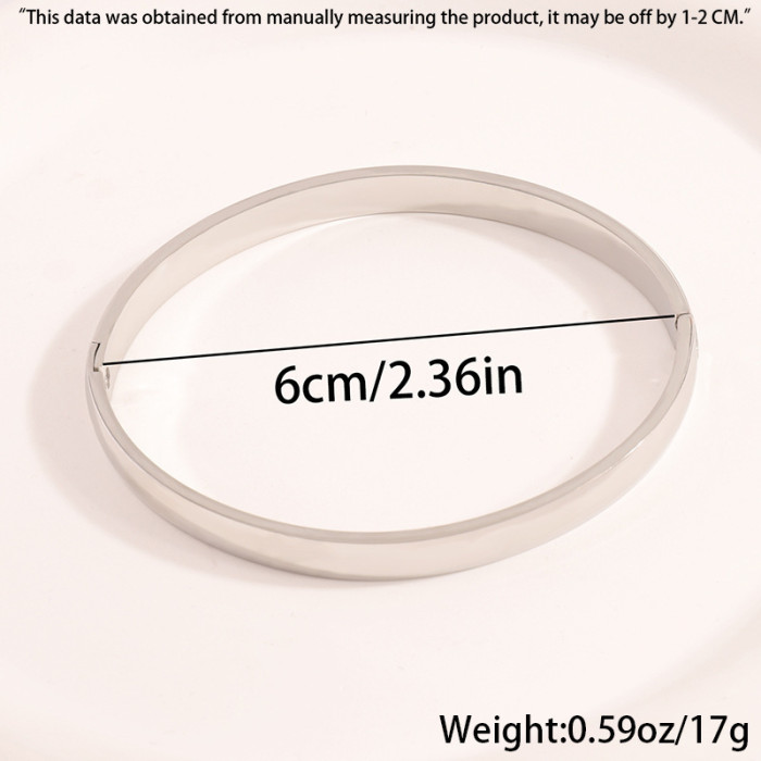 Titanium Steel Bracelet Curved Stainless Steel Bracelet for Women High-end Fashion Simple Non-fading Exquisite Bracelet